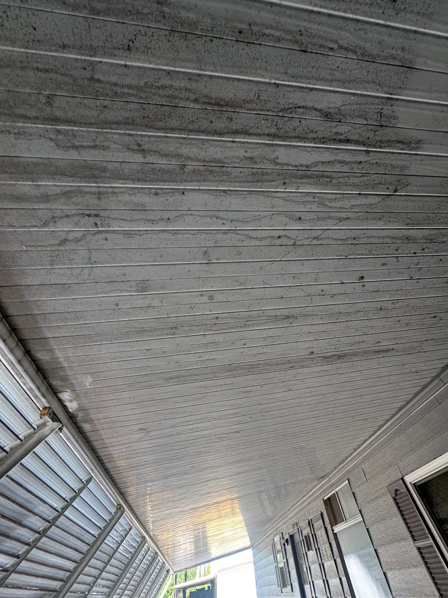 Patio cover pressure washing and exterior window cleaning