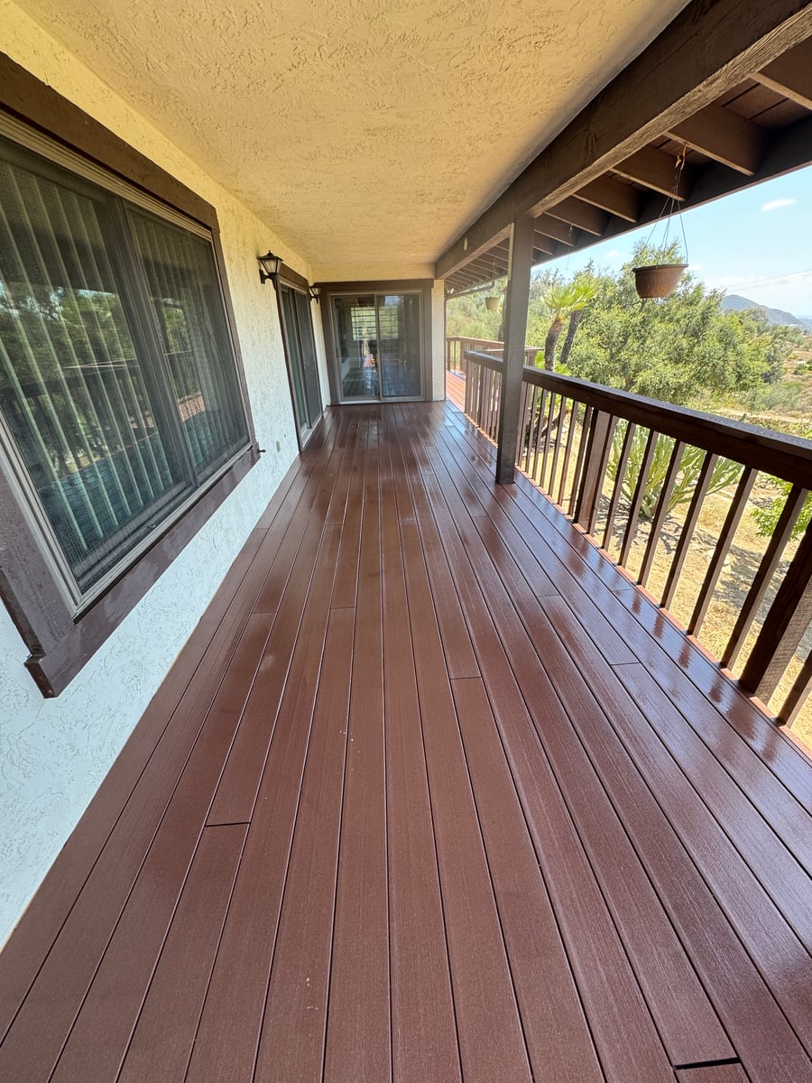 Deck algae removal and professional exterior pressure washing